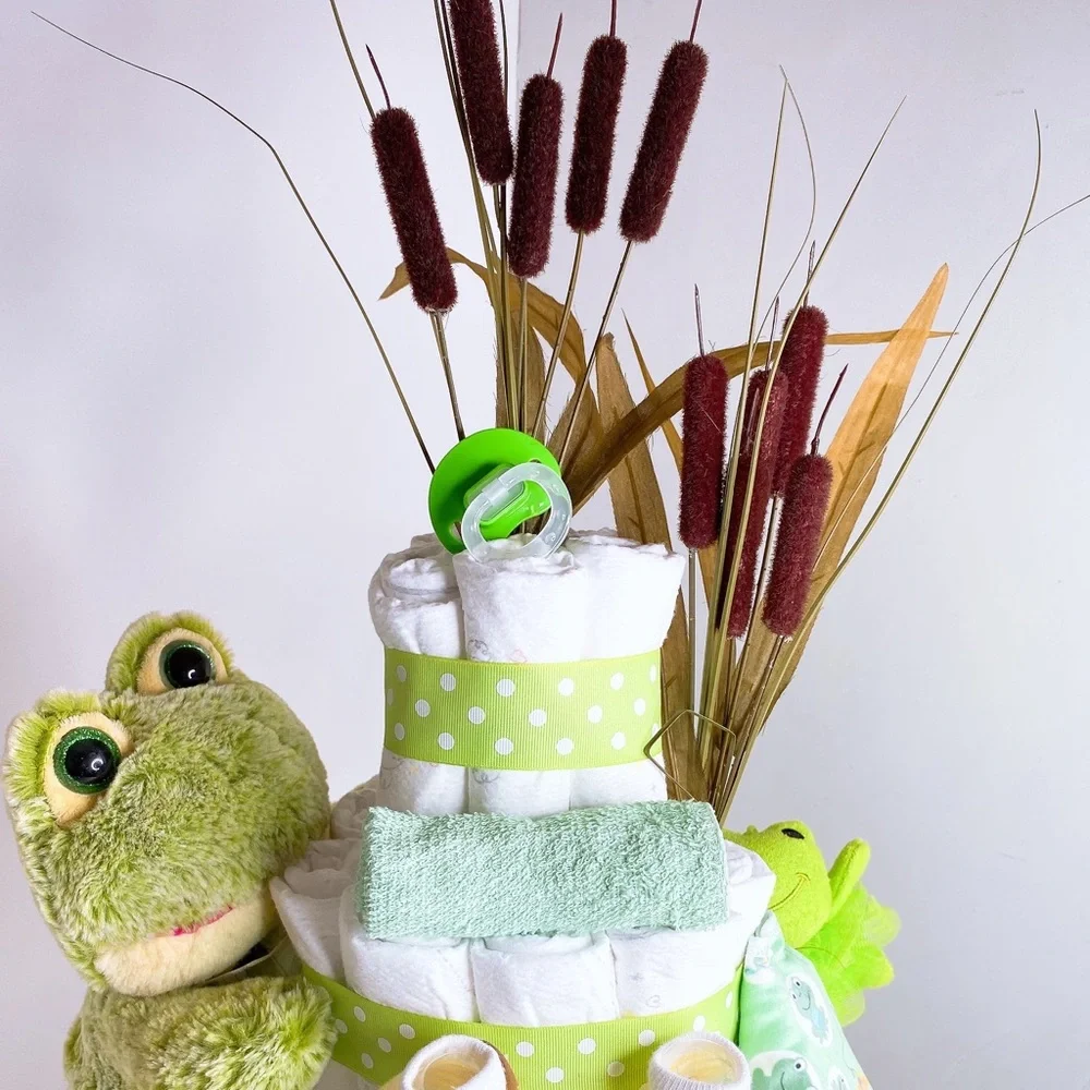 Frog Diaper Cake